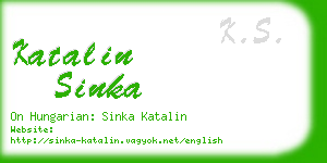 katalin sinka business card